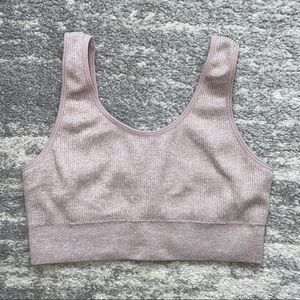 Aerie Ribbed Bralette in Dusty Rose Pink Size Large